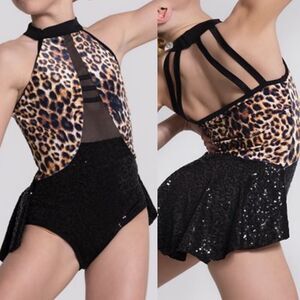 Weissman Elite dance costume animal print leotard Days Of Wild D12759 LC